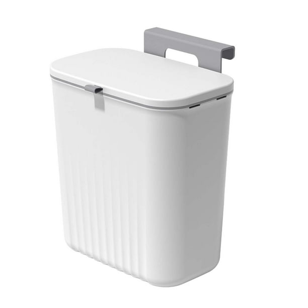 Cubo basura colgante para cocina, cubo de basura montado en la pared,  contenedor de residuos de alimentos debajo del fregadero, cubo de basura  para blanco Sunnimix bote de basura de cocina