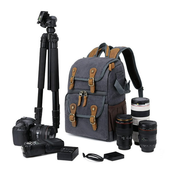 Cwatcun Mochila para cámara DSLR profesional con puerto de carga USB,  cubierta de lluvia, mochila para portátil de fotografía para mujeres y  hombres