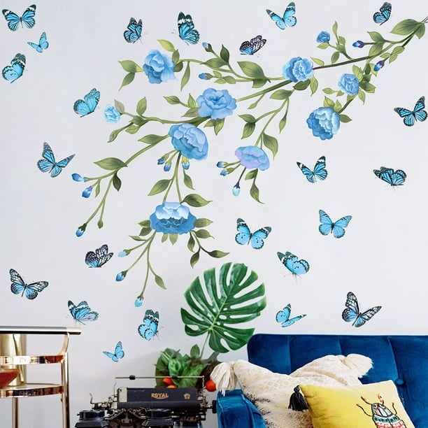 Pegatinas de mariposa para pared, pegatinas decorativas para pared, sala de  estar, dormitorio, pared de fondo, habitación de niñas, sala de estar