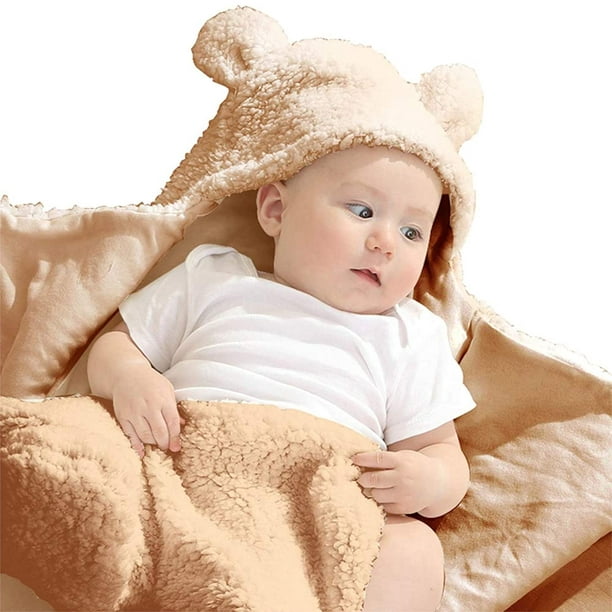 Mantas lindas para bebés recién nacidos, niños y niñas, mantas de felpa,  color marrón Zhivalor CW-CC086-3