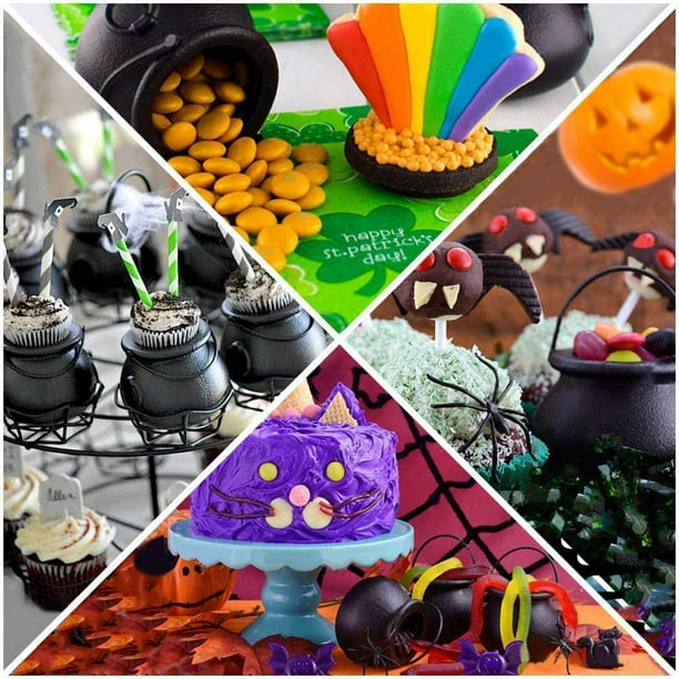 Caldero de bruja, suministros de bruja, caldero de bruja, juegos de  plástico, quemador de incienso retro, olla de Halloween, soporte para  dulces de