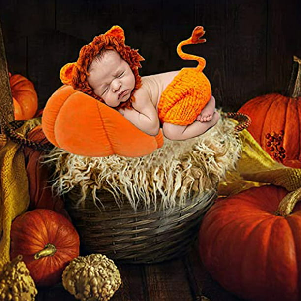 Disfraz de Halloween para recién nacido, lindo estilo León, trajes de  fotografía para recién nacidos, trajes para sesión de fotos para recién  nacidos
