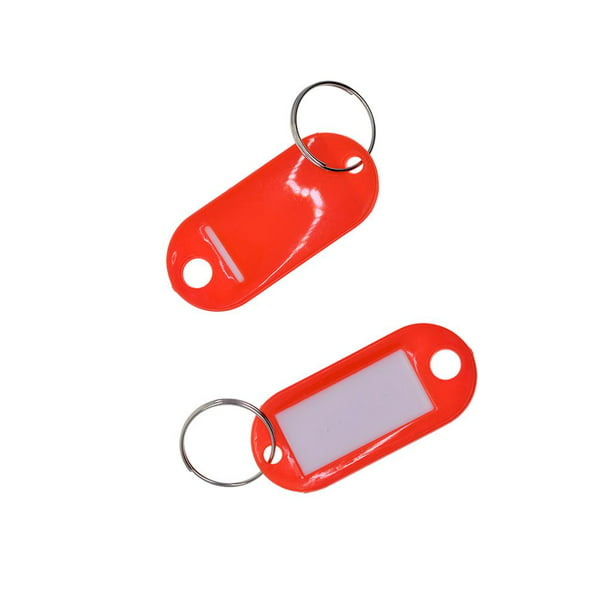  Simetufy Etiquetas de plástico para llaves de 220 unidades,  etiquetas para llaves con anillo y ventana de etiquetas, etiquetas de  identificación de llavero, identificadores de llaves para nombre, :  Productos de