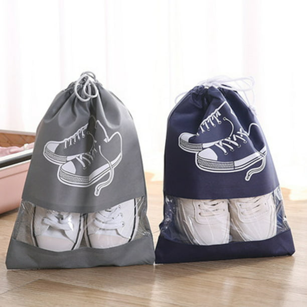 Bolsas de zapatos de viaje, bolsa de almacenamiento de zapatos portátil  impermeable con asa para hombres y mujeres, Nylon-8 colores