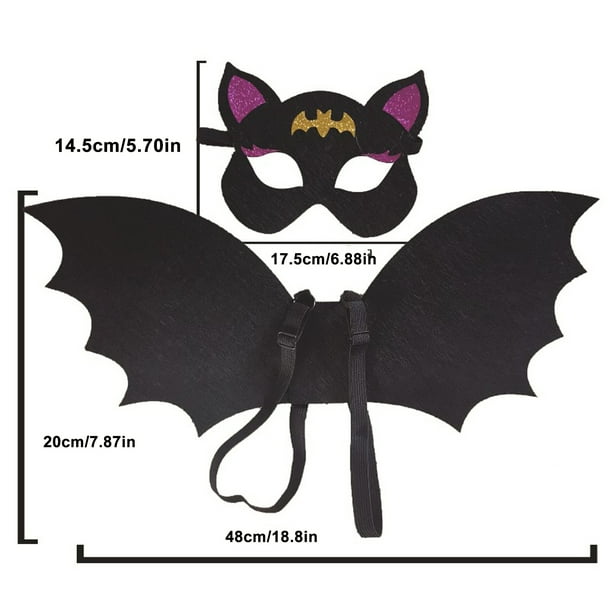 Máscara de Batman para niños, 2 – 12 niños, disfraz de superhéroe para  Halloween, cumpleaños, color negro : : Juguetes y Juegos