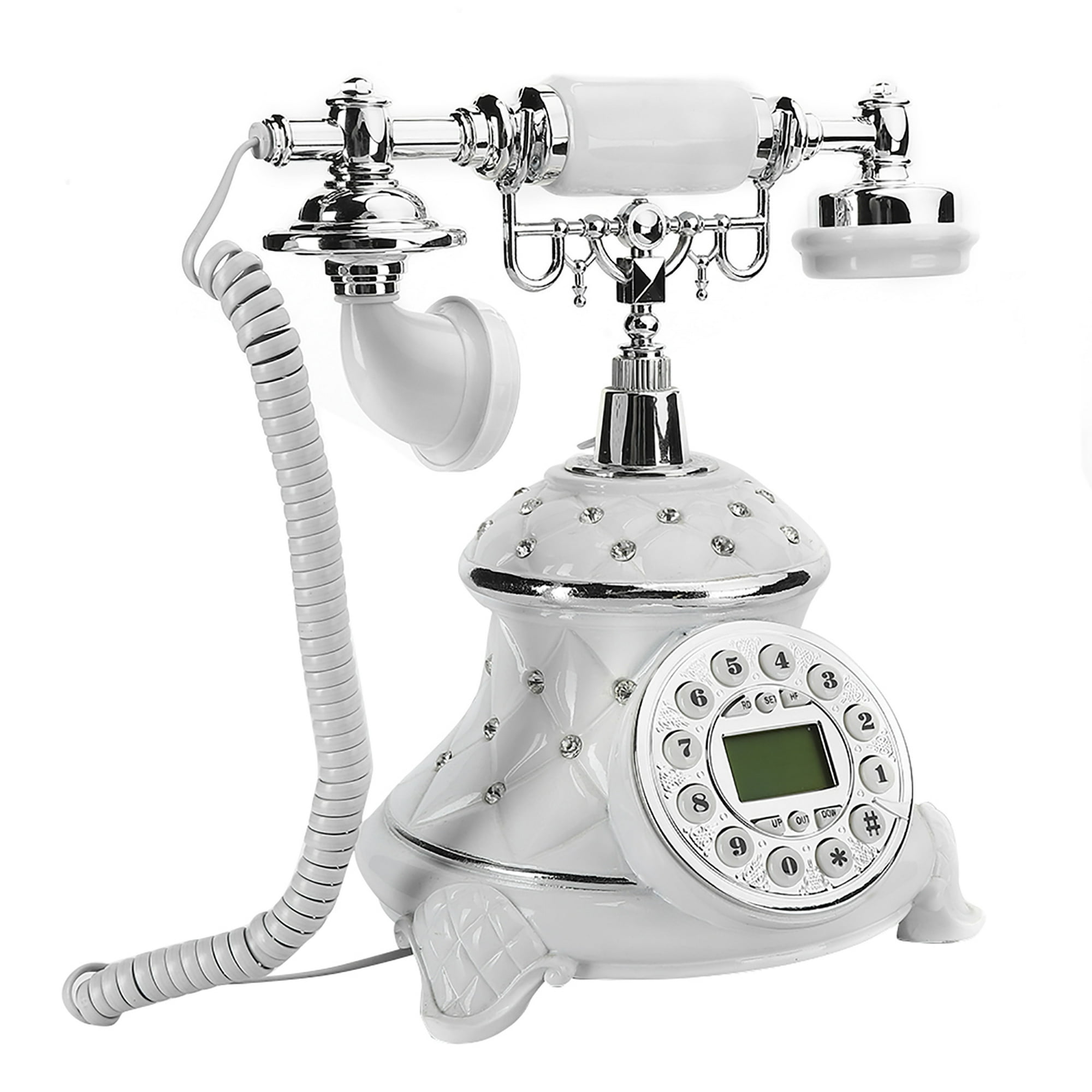 Teléfono con Cable Retro, Teléfono Antiguo Vintage con Identificador de  Llamada, Teléfono Fijo Antiguo Telefonos de Sobremesa con Función Re-Dial