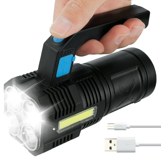 Linterna Lampara de Mano Super Brillante USB Recargable Foco LED Portatil 5  Mode