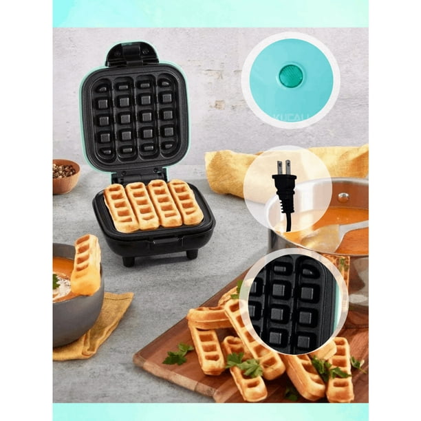 DASH Mini Waffle Stick Maker 4 inch, Aqua