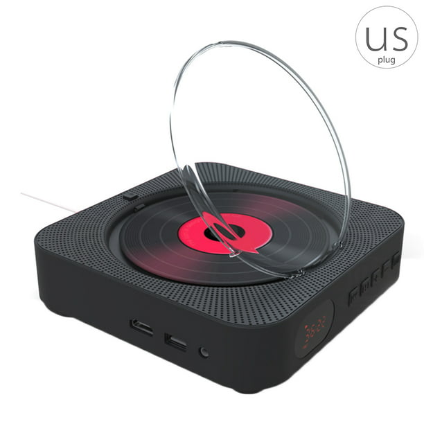 Reproductor de CD de escritorio con Bluetooth: Reproductor de música de CD  portátil con control remoto Altavoz de sonido de alta fidelidad Soporte de