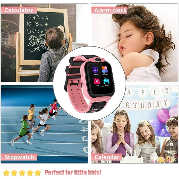 Reloj inteligente para niños, pantalla táctil, ubicación, fotografía,  teléfono, reloj (azul) Likrtyny Componentes de la computadora