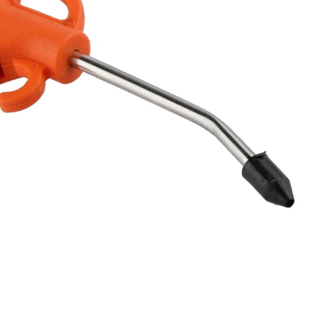 Pistola de aire comprimido para compresor con boquilla doblada en ángulo,  naranja