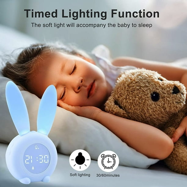Despertador - Infantil Conejito con luz. Apagado agitando. Batería