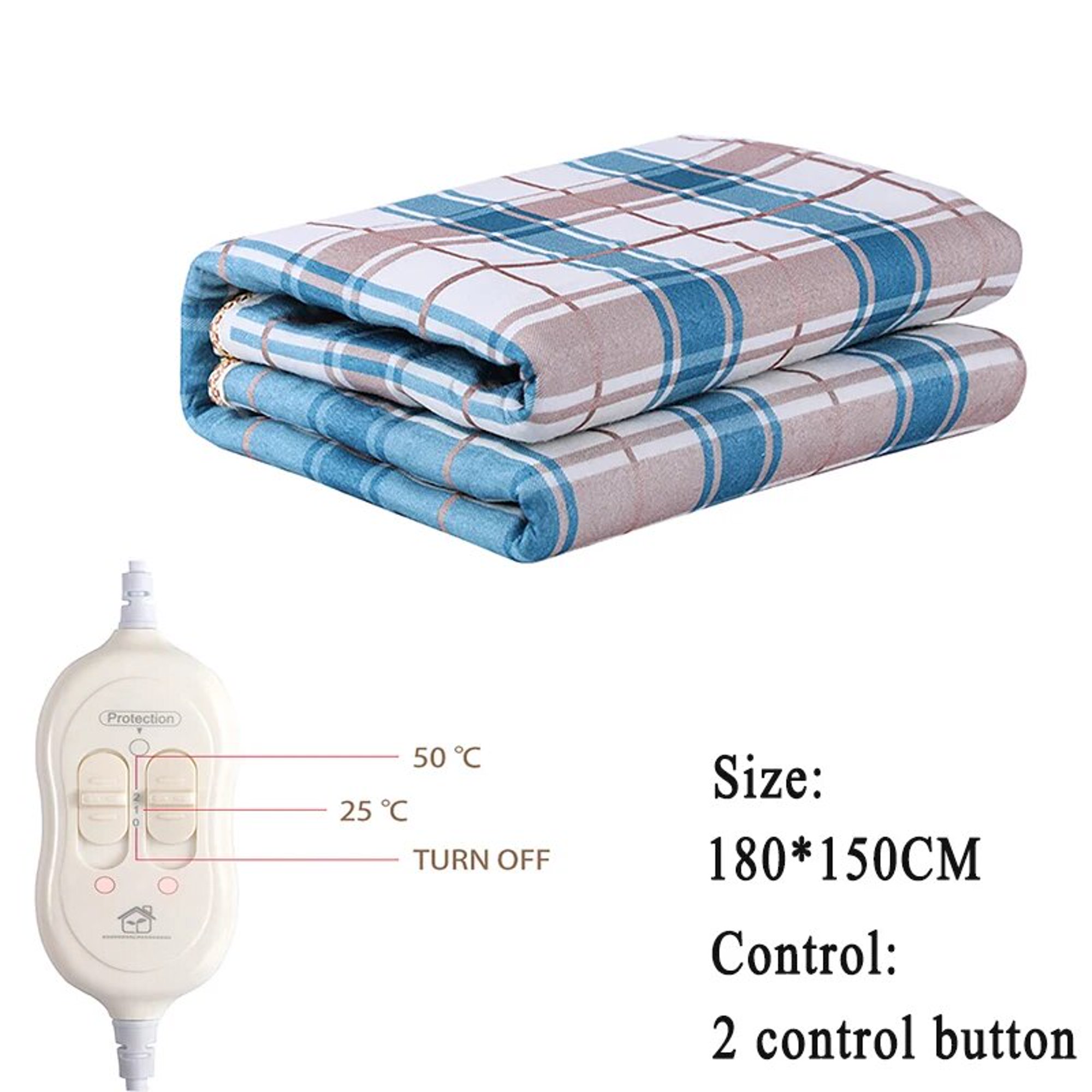 Manta eléctrica para 2 personas, calentador de cama de 220V, 2 modos,  interruptor de temperatura, colchón eléctrico, alfombrilla de calefacción,  termostato