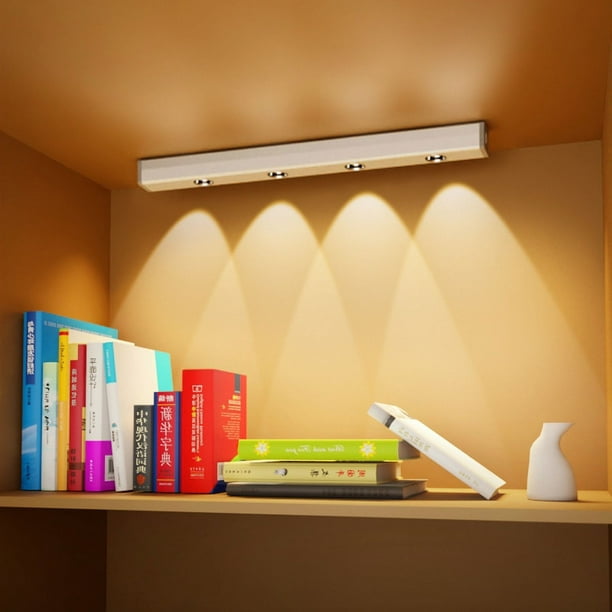 Luces LED nocturnas para armario, iluminación con Sensor de movimiento PIR,  recargable por USB, para cocina, dormitorio, armario, 10cm, 20cm, 30cm