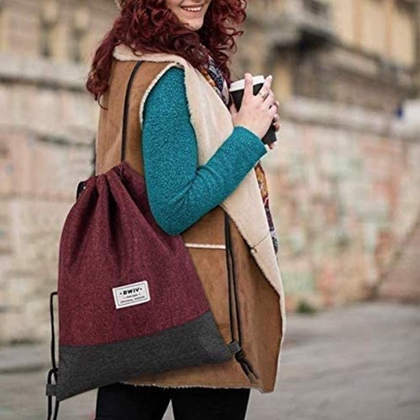 Bolsa de gimnasio, mochila, bolsa de deporte para mujer, forrada