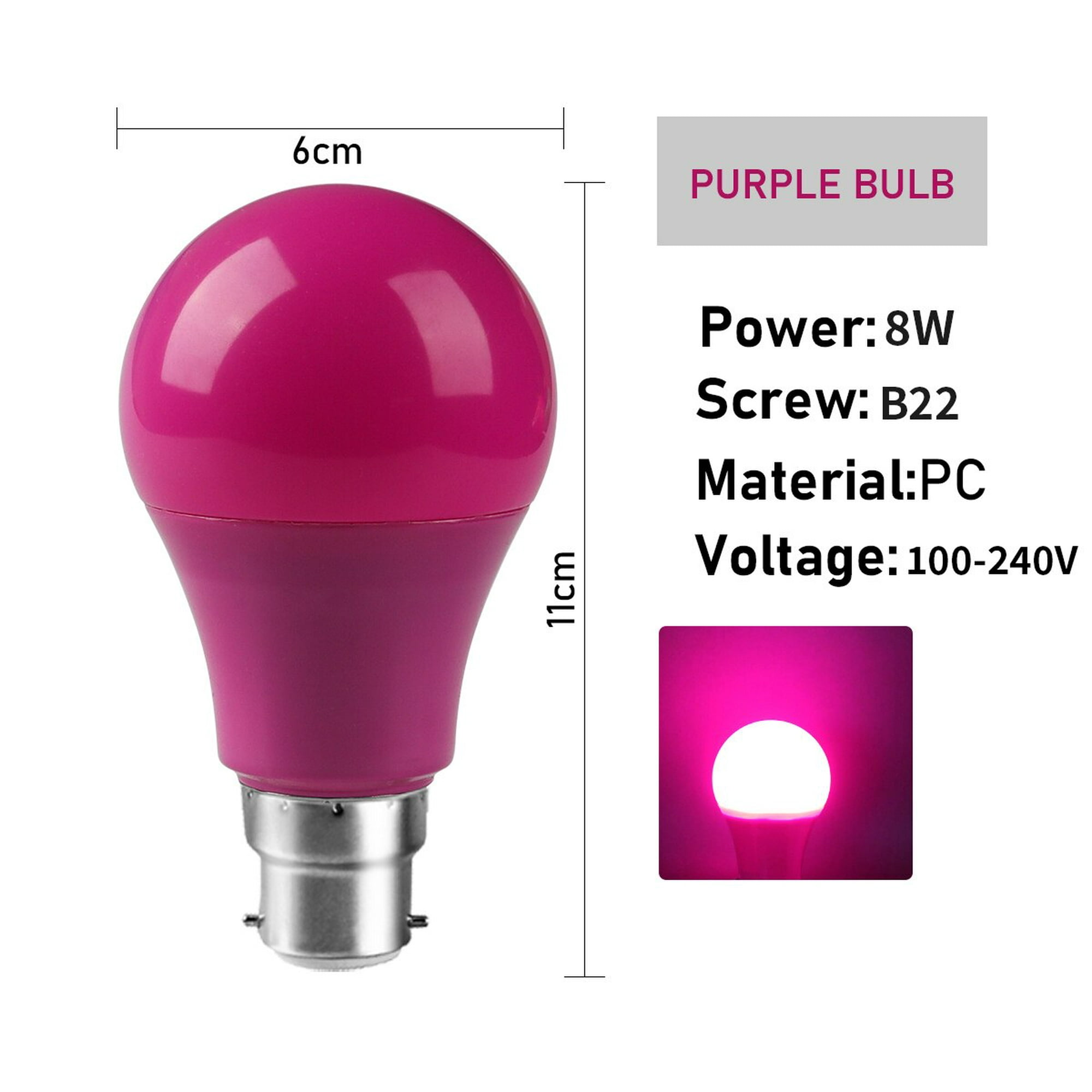 Bombilla LED de colores para decoración del hogar, barra de luz Led de 5W,  7W, 9W, rojo, azul, verde, amarillo, rosa, KTV, fiesta, E27