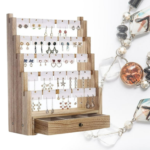 Expositores de joyería de madera ajustables para pendientes y joyas,  organizador de joyas, exhibición de joyas -  España