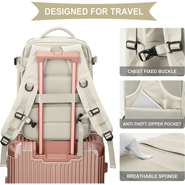 Mochila de viaje grande para mujer, mochila de transporte, mochila de  senderismo, mochila impermeable para deportes, escuela, portátil, mochila