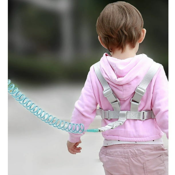  Correa antipérdida para niños pequeños con arnés de mochila y  enlace para la muñeca para la pulsera de seguridad para niños, mantiene a  tu corredor cerca y seguro en eventos públicos