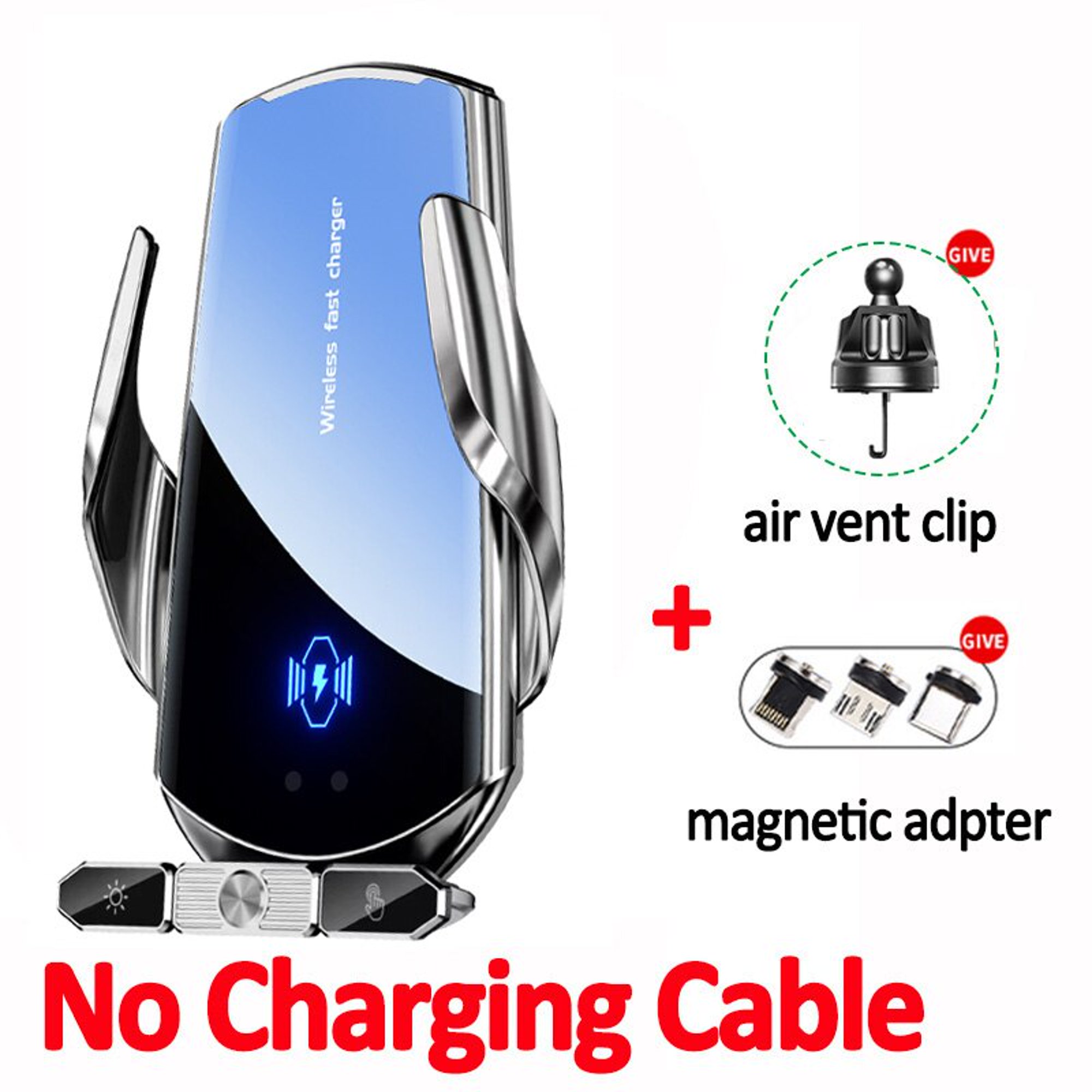 Cargador inalámbrico magnético de 100W para coche, soporte de teléfono para  iPhone 14, 13, 12, Samsu Fivean Soporte para teléfono de coche