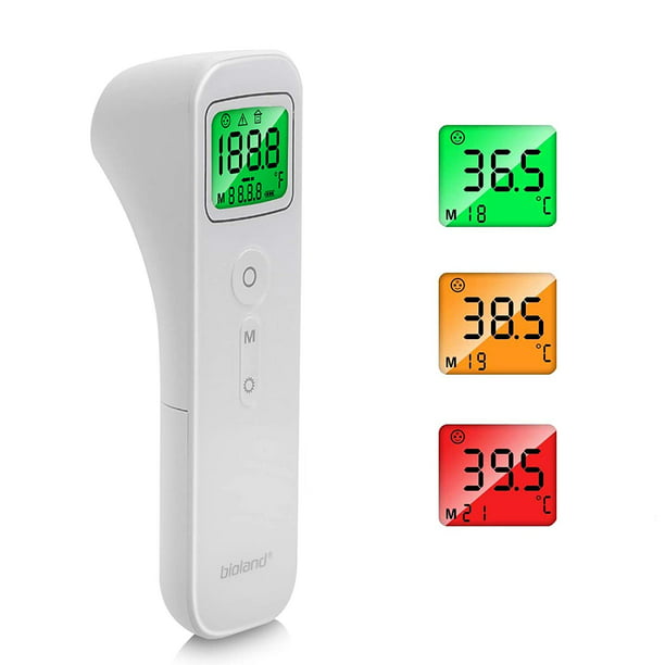 Termómetro frontal infrarrojo, termómetro digital sin contacto con pantalla  LCD, termómetro médico para fiebre para bebés, niños, adultos Ormromra  YQ-0065