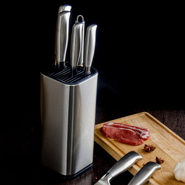 Soporte para cuchillos de cocina de acero inoxidable, malla de