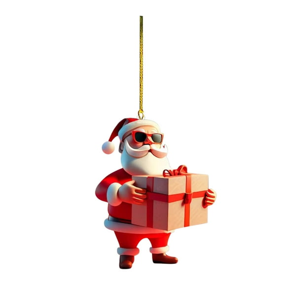teissuly santa pendant decoration santa car pendant hanging santa pendant christmas tree mobile phone car bag doublesided decoration tool teissuly wer202310235168