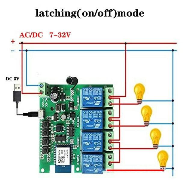 Domótica - Interruptor Wifi Tuya Smart 7v-32v Dc Modulo Relé