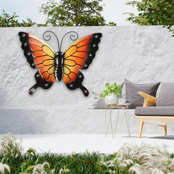 de mariposa colorida - Juego de 6 adornos de mariposas decorativos  coloridos para el hogar y el jardín Placa de pared Sunnimix Escultura de la  pared