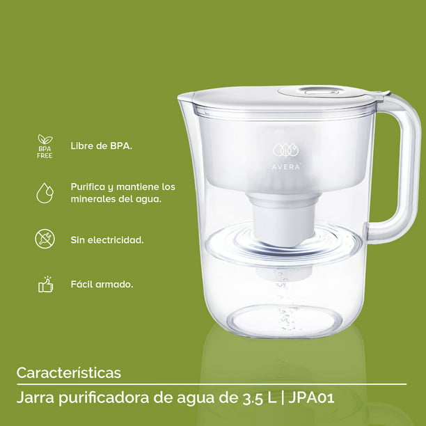 Jarra Pichel Con Filtro Para Purificar Beber Tomar Agua Libre De BPA 6  Tazas