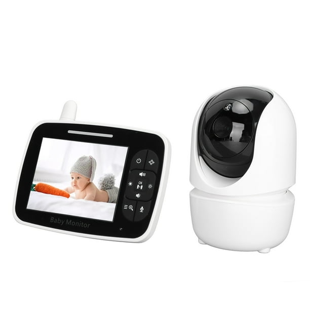 Monitor de bebé de 3,5 pulgadas, monitoreo multiángulo, intercomunicador de  2 vías, vista nocturna, pantalla HD TFT, Monitor de vídeo para bebé para el  hogar, enchufe de 100-240V EE. UU.