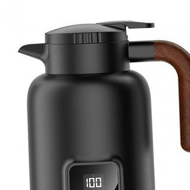  Taza eléctrica para coche – Taza eléctrica de 12 V con  aislamiento de agua para el coche, taza de calefacción de viaje, hervidor  de agua para café caliente, té con leche (