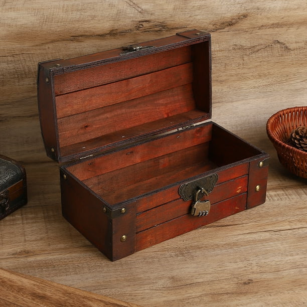 Cajas de regalo de madera, caja de regalo de madera retro, caja de  almacenamiento de madera, caja de madera vintage probada y confiable