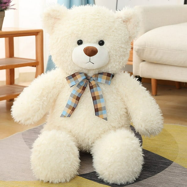 1 unidad de oso de peluche gigante de 80/100CM, oso de peluche con lazo  encantador, almohada suave con forma de Animal, regalo de San Valentín para  niños y niñas zhangyuxiang LED