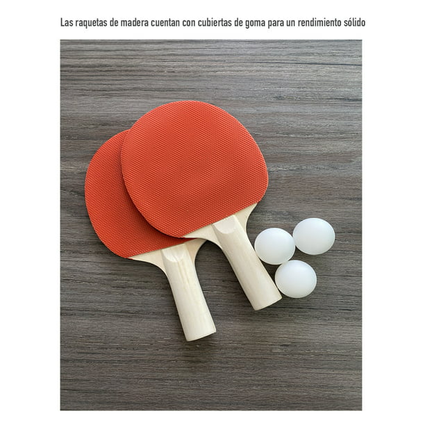 Set de Ping Pong con Red Retráctil Match & Enjoy Set de Ping Pong con red  retráctil y soportes ajustables, color azul y gris