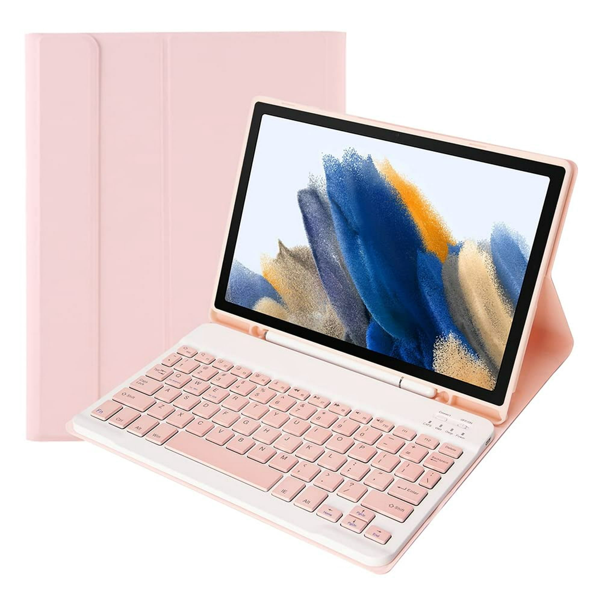 Estuche protector de tableta desmontable portátil con ranura para lápiz de teclado bt compatible eccomum adecuado para samsung tab a7 lite 8.7/T220/T225