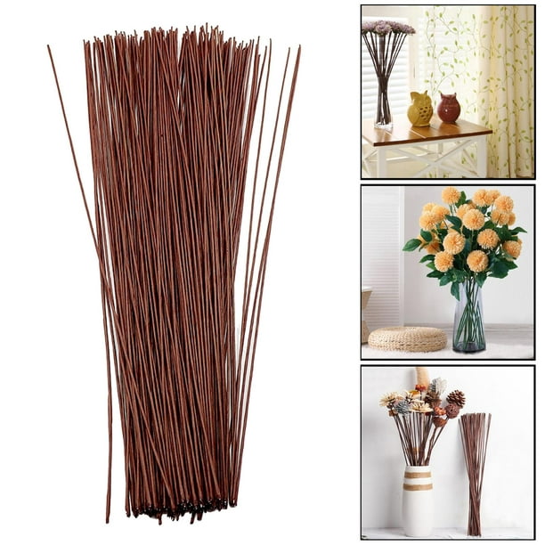 Yardenfun 400 piezas de alambre de tallo de plantas, soporte para ramo de  flores, tallos de flores para manualidades, tallos de alambre de
