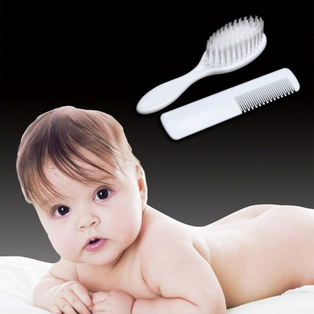 4 cepillos para el pelo y peine para recién nacidos y niños pequeños, para costra  láctea y masaje, ideal para baby shower oso de fresa Electrónica