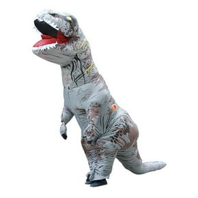 Disfraz Dinosaurio Traje Blanco RACK AND PACK Inflable T-rex Jurasico Adulto Aire