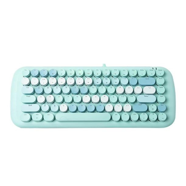 Teclados mecánicos rico y para juegos, Mini 84 teclas, interruptores  azules, teclados de computadora Cable USB retroiluminado Mixto Hugo teclado