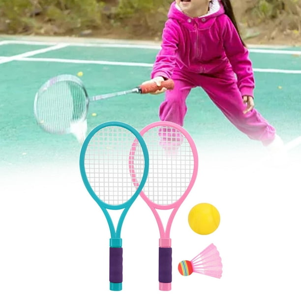 Raqueta de tenis de bádminton duradera con pelota de juego de volante de  bádminton verde y rosa kusrkot Raquetas de bádminton