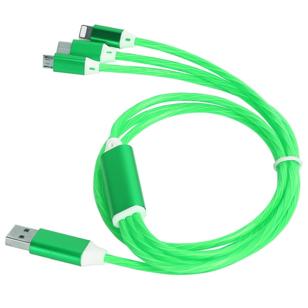 Cable de carga múltiple de 1 pie, cargador múltiple corto trenzado 3 en 1,  cable USB múltiple universal con puertos USB tipo Cmicro USBiluminación –  Yaxa Colombia