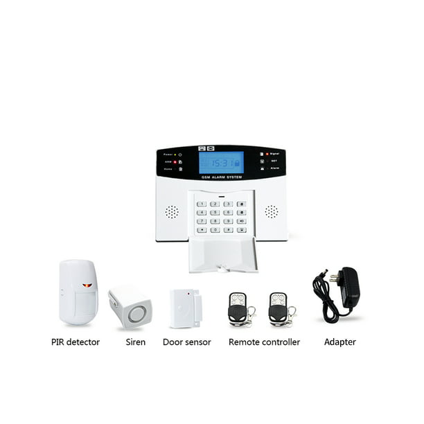 Sistema de alarma WiFi GSM Tuya Smart Home Pantalla LCD Soporte de alarma  de seguridad Int Carevas Sistema de alarmas