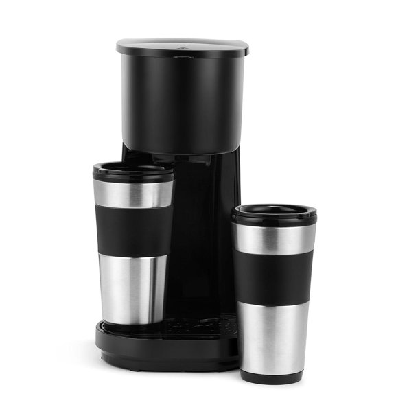 Cafetera Personal de un solo servicio con taza de viaje de acero