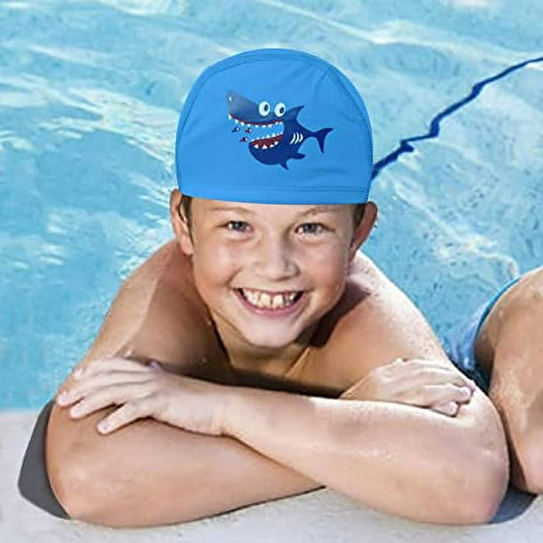Gorro de natación para niños - Gorro de piscina para niños y niñas de 4 a  10 años JM