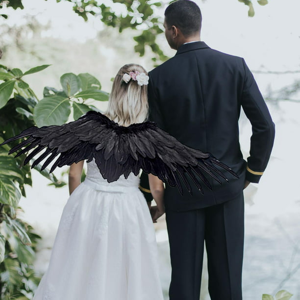 Disfraz de de para adultos, vestido de ala emplumada de ángel