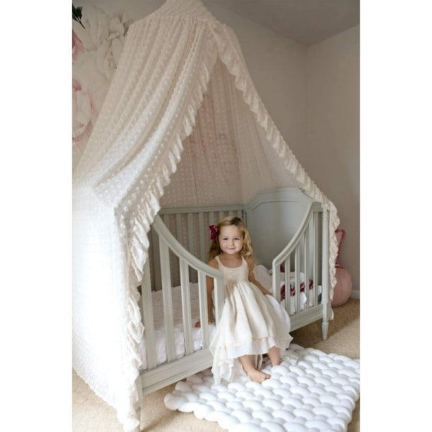 Dosel para cama de bebé, dosel de cuna, dosel para colgar, red  antimosquitos de princesa príncipe, decoración para cama y dormitorio  (color blanco) : : Bebé