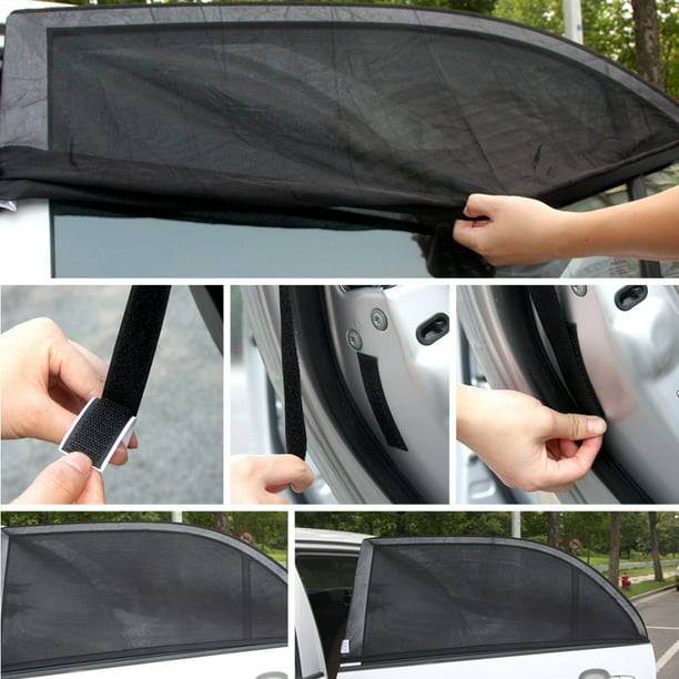 1 par de parasoles para ventana lateral de coche, diseño de doble