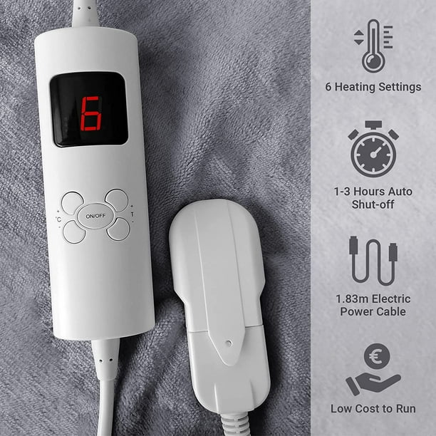 Calentador de cama eléctrico - Ajuste del temporizador: 1/2/3 hora