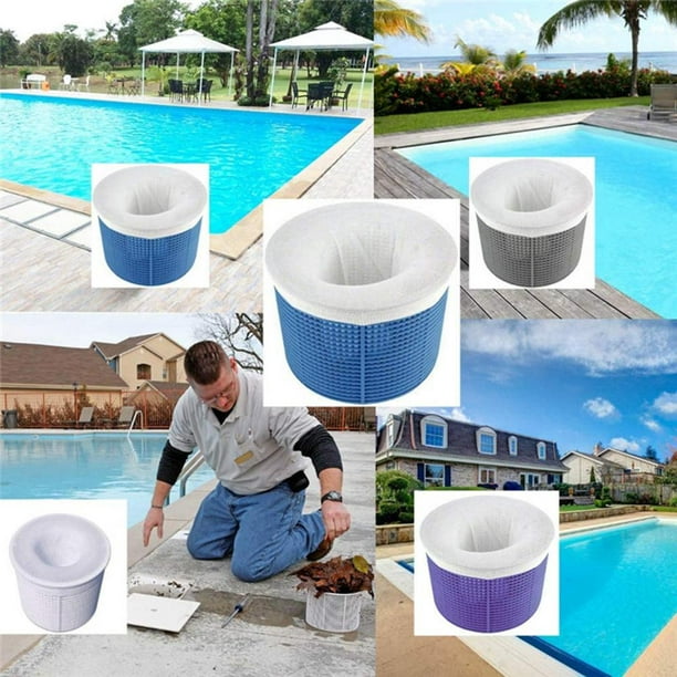 Calcetines de espuma para piscina, red de para remover hojas, aceite,  polen, cestas de piscina, de proteger e shamjiam Calcetines para filtros de  piscina